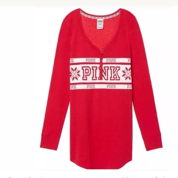 PINK Victoria's Secret Other - Victoria's Secret PINK thermal night gown shirt